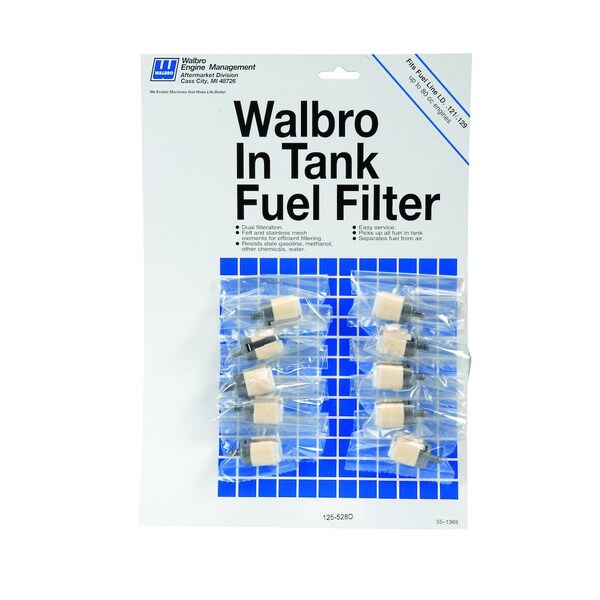 Fuel Filter, In-Tank (qty 10) 1.5" x9.6" x13.5"
